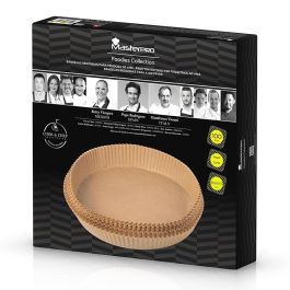 Masterpro Bandeja de papel para freidora de aire Ø26x4,5 cm, marrón, 100 unid, Bgmp-7604