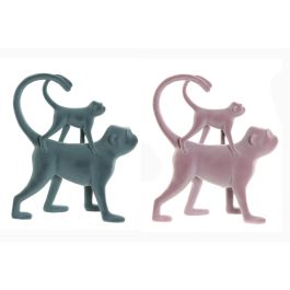 DKD Home Decor Figura Decorativa de Monos Tropicales en Resina Verde Rosa, Medidas 8 x 27.5 x 22.5 cm, Pack de 2 Unidades Precio: 20.3643. SKU: S3016861