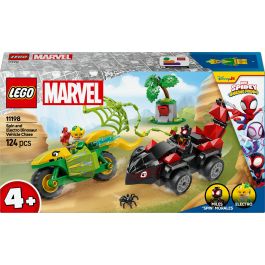 LEGO 11198 Spin y Electro: Duelo de Vehículos de Spidey y su Superequipo, Coche Estegosaurio y Moto Dilofosaurio, 2 Minifiguras Precio: 21.58999975. SKU: B1C24Z92WG