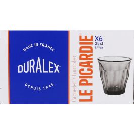 Set de 6 Vasos Duralex Picardie 25 cl Gris (12 Cajas) Set de 6 Vasos Duralex Picardie 25 cl Gris (12 Cajas)