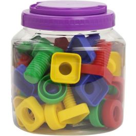 Miniland Juego de Tornillos y Tuercas de Plástico, 48 Unidades