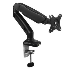 Ewent EW1515 Soporte Monitor Escritorio 32" Ergonómico Resorte de Gas VESA 75/100 USB 3.0 para 1 Pantalla Negro