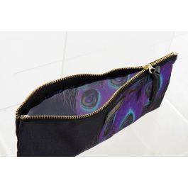 DKD Home Decor Estuche Impermeable Glam Peacock Negro Multicolor Nylon Poliéster PU Surtido Aleatorio 22.5x9.5x2.5 cm (12 Unidades)