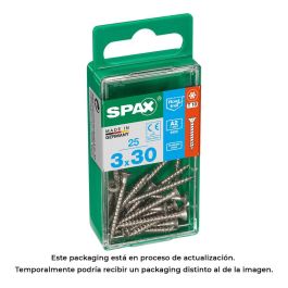 Spax 4197000300301 Tornillo Madera Acero Inoxidable A2 Cabeza Plana T-STAR plus T10 3,0x30mm Caja 25 Unidades Precio: 3.69000027. SKU: S7913835