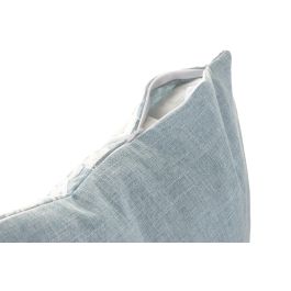 DKD Home Decor Cojin Mediterraneo Azul Blanco Lino 45 x 45 cm (2 Unidades)