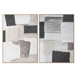 Cuadro Item Home DKD Home Decor Beige Blanco 4.3 x 143 x 103 cm (2 Unidades) Precio: 274.49999984. SKU: B1DDSPEPX3