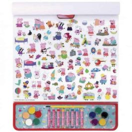 Libro de pegatinas para pintar giga block peppa pig 4 en 1 Libro de pegatinas para pintar giga block peppa pig 4 en 1