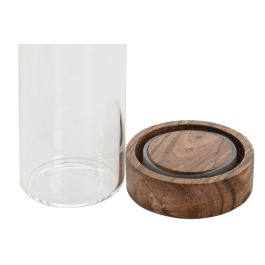 DKD Home Decor Woodsun 23 Especiero Set 6 Piezas Acacia, Inox Natural Dorado 20.3 x 20 x 20.3 cm