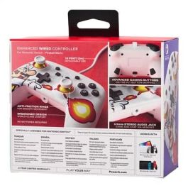 Power A 1526549-01 Mando con Cable Fireball Mario para Nintendo Switch