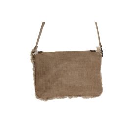 DKD Home Decor Bolso Mediterraneo Yute Blanco Beige 4 x 25 x 33 cm (4 Unidades)