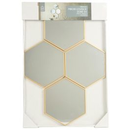 Juego De 4 Espejos Hexagonales Home Deco Factory Juego De 4 Espejos Hexagonales Home Deco Factory
