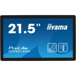iiyama OTF2216MC-B1 Pantalla Táctil 22" Full HD LCD, Señalización Digital, 1920x1080, HDMI+DP+USB, IP65