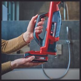 Einhell Limpiacristales a Batería BRILLIANTO, Inalámbrico 18V, Negro/Rojo - Para Ventanas y Superficies Lisas