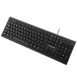 Tacens Teclado AK02ES Negro USB Alámbrico Tamaño Completo Plug & Play para Oficina, Estudio y Hogar