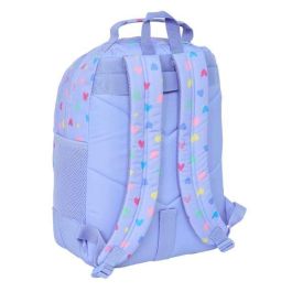 Mochila Safta Doble Con Cantoneras Adaptable A Carro Benetton Lila 420x320x150 mm Mochila Safta Doble Con Cantoneras Adaptable A Carro Benetton Lila 420x320x150 mm