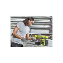 Ryobi Lijadora Fija de Banda y Disco 370W, Motor Inducción, Correa 100x914mm, Disco Ø150mm, Sistema Autoadhesivo