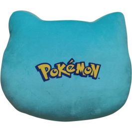 Pokemon POK3700891706742 Cojín 3D Premium Cara de Bulbasaur Microfibra 40 cm