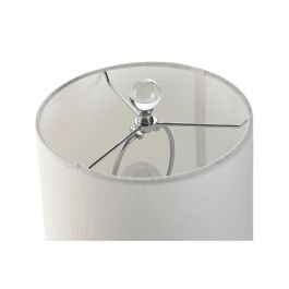 DKD Home Decor Lámpara de Sobremesa Moderna Transparente y Blanca de Cristal y Lino con Base de Hierro - 50 cm Alto, Casquillo E27 DKD Home Decor Lámpara de Sobremesa Moderna Transparente y Blanca de Cristal y Lino con Base de Hierro - 50 cm Alto, Casquillo E27