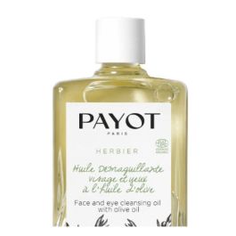Payot Herbier Aceite Desmaquillante Limpiador Facial y Ojos con Oliva Ecológica, 100% Natural, Sin Fragancia 100 ml