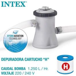 Piscina hinchable redonda easy set con depuradora filtro (capacidad 1942 litros) 244x61 cm