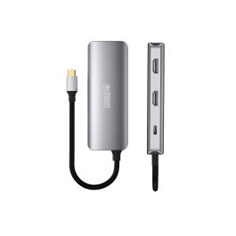 Hub USB-C Urban Factory MHC55UF Gris Hub USB-C Urban Factory MHC55UF Gris