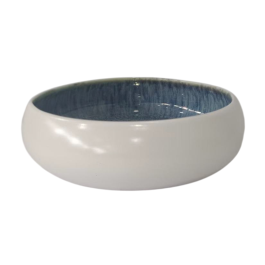 DKD Home Decor Jewel blue 25 Bol Moderno de Gres Esmaltado Azul Marino 15x4.4x15 cm - Apto Microondas y Lavavajillas (6 Unidades)