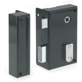 Yale YAV36G YAL6949799600067 Cerradura vertical de superficie con rodillo izquierdo, Caqui, 2 llaves, para puerta de comunicación interior
