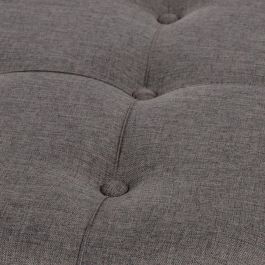 Puff 63 x 63 x 41 cm Tejido Sintético Metal Gris oscuro