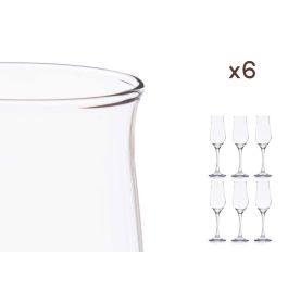 Pasabahce Copa Champan Wavy 190 ml Vidrio Transparente 6.8 x 22.5 x 6.8 cm (Set de 24)