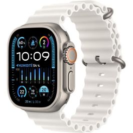 Apple Watch Ultra 2 GPS + Cellular - 49 mm - Caja de titanio - Brazalete Ocean Band blanco