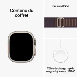 Apple Watch Ultra 2 GPS + Cellular - 49 mm - Caja de titanio - Correa Indigo Alpine Loop - Grande