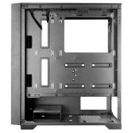 Mars Gaming MCWOODC Caja Gaming Semitorre MC-WOOD con Frontal de Madera y Panel Lateral Cristal Cromado, AIO 360mm