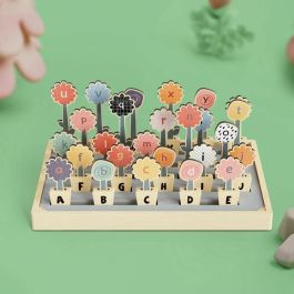 TOP BRIGHT Abc Flowers | Juego Educativo Alfabeto 26 Macetas Letras Mayúsculas y Minúsculas con Tarjetas para Aprender Ortografía