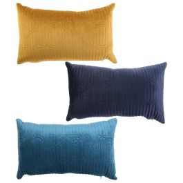 Home Deco Factory Cojín Lounge Palabra Bordada con Cremallera Desenfundable 50x30x10 cm