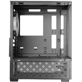 Mars Gaming MC-SE2 Caja Gaming Minitorre, Panel Cristal Templado, Doble Cámara, Ventilador FRGB 120mm, MicroATX/Mini-ITX
