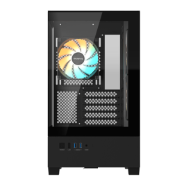 Gigabyte C201 Caja de PC Negra Midi Tower m-ATX con Soporte Radiador 360mm y 3 Ventiladores Preinstalados