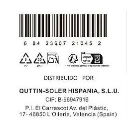 Quttin Cuchillo Verduras Sybarite 12 cm (24 Unidades)