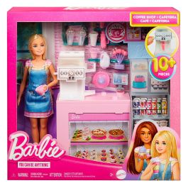 Mattel Barbie Muñeca y su Coffee Shop HXN94 Set de Juego para Niñas +3 Años
