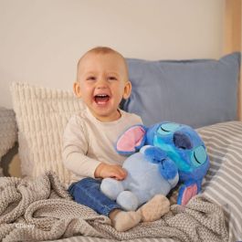 SIMBA Peluche Disney Stitch Dormilón con Sonido, Movimientos y Luz 31cm – Música Relajante, Auto Apagado