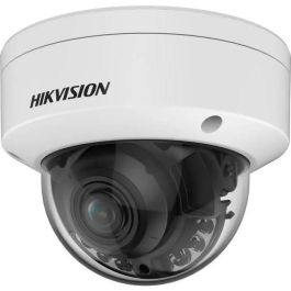 Hikvision Cámara IP Minidomo 4MP Smart Hybrid Light ColorVu 2.8-12mm Motorizada WDR IK10 IP67 Audio Alarma Luz Híbrida 40m