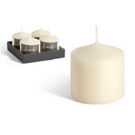 Vela Taco Crema 8 cm - Acorde - Cera - Dimensiones: 7x7.8x7 cm (24 Unidades) Precio: 34.98999955. SKU: S3601341