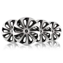 SPC SPC1373SVBK Tapacubos Sicilia Bicolor 13" Plata-Negro 4 Unidades ABS Alta Resistencia Ligeros y Anticorrosión