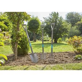 Gardena Tenedor para vasos NatureLine, Mango de madera de fresno FSC 100%, Ergonómico en D, 4 Dientes, 117 cm