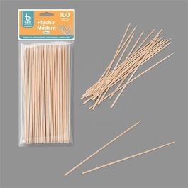 Blister 100 pinchos de madera higienicos de 200x2mm