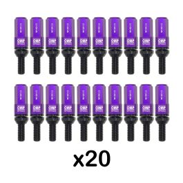 Omp Juego 20 Tornillos Rueda Aluminio M14x1.5 Llave 17-19 Largo 28mm Protector Morado OMPS09981411