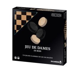 Dujardin DUJ3701656100560 Tablero de Damas Juego de Mesa Serie Negra para niños a partir de 7 años
