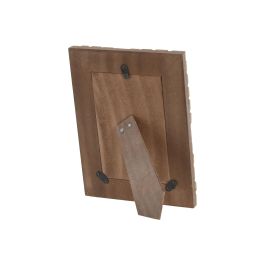 DKD Home Decor Marco de Fotos Moderno de Mango y Cristal Natural 10x15 cm - 1.8 x 21.5 x 16.5 cm
