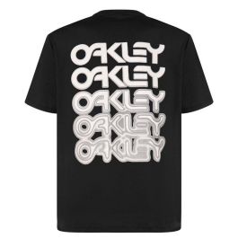 Camiseta de Manga Corta Hombre Oakley B1B Repeated Tee Negro 9-10 Años
