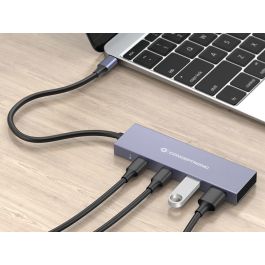 Hub USB Conceptronic HUBBIES13G Gris (1 unidad) Hub USB Conceptronic HUBBIES13G Gris (1 unidad)