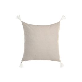DKD Home Decor Cojín Boho Natural Blanco Algodón 45 x 45 cm (2 Unidades)